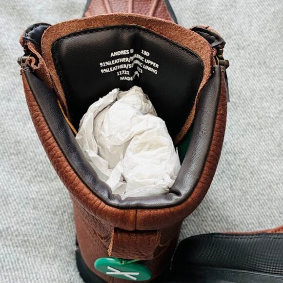 NWT Deadstock Polo Ralph Lauren Andres III Brown Leather Boots size 13D - Picture 5 of 6